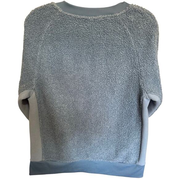 Varley Oakden Pullover Sweatshirt Oversized Fleece Sherpa Teddy Blue Size Small - Picture 8 of 14